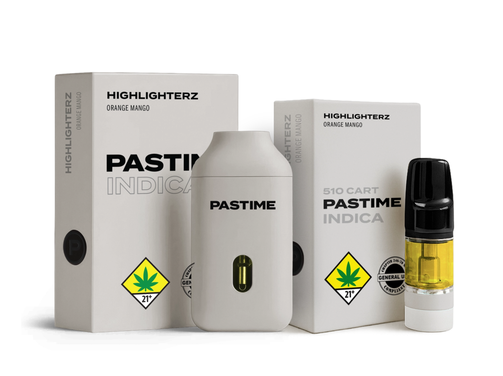 Pastime Highlighterz Orange Mango Vape Kit – Indica 510 Cart & Device